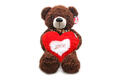 SAL5215-H Медведь коричневый с бантом и сердцем (60 см)