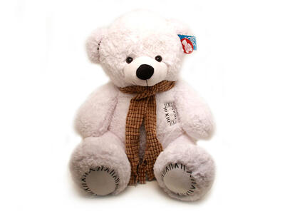 SP21123/50 Медведь с заплатками, в шарфе  (60 см)