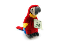 15.170.017 Красный попугай WWF, мягкая игрушка (18 см.) 