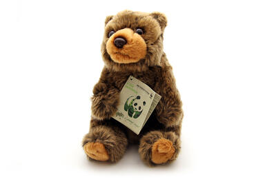 15.184.013 Медведь бурый WWF, мягкая игрушка  (18 см)
