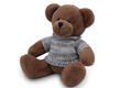 09069D24 Мягкая игрушка Мишка Аха "Хипстер", серый свитер, 24/33 см, 60 шт.