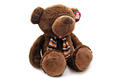 SAL5217_коричневый Медведь в шарфе цвет коричневый (60 см)