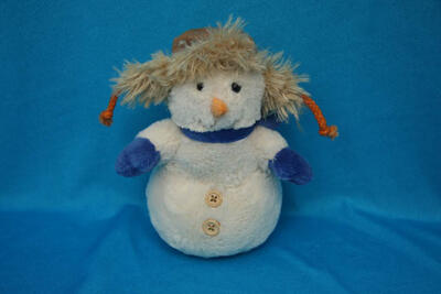JT20675D-B Снеговик в голубом шарфе и рукавицах (16 см)