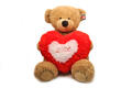 SP21123/120-H Медведь с заплатками, в шарфе с сердцем (130 см)