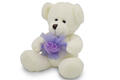 09108N18 Мягкая игрушка Медвежонок Кавьяр с цветком, 18/24 см, 120 шт., 
