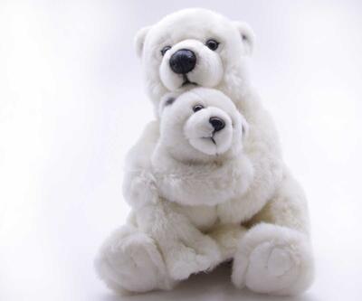 15.187.024 Медведь полярный с ребёнком WWF, мягкая игрушка (28 см)