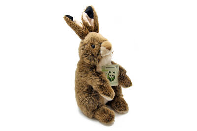 15.182.006 Кролик коричневый WWF, мягкая игрушка (25 см)