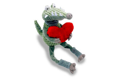 13007C/10-H Зеленый крокодил Рэнди c сердцем (25 см)